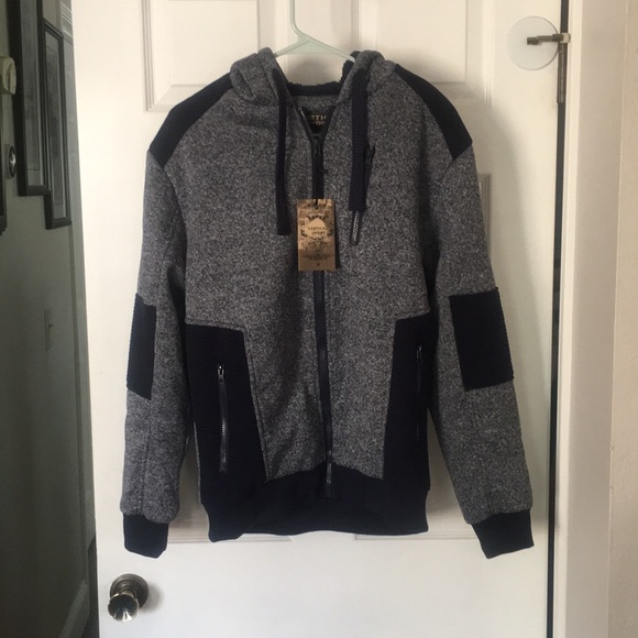 New! Men’s Sporty Hooded Jacket - Picture 1 of 7